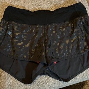 lululemon athletica Black Patterned Athletic Shorts
